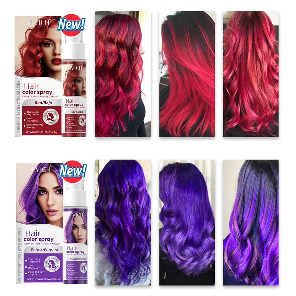 Purple Toning Shampoo - 8 Couleurs de coloration temporaire pour