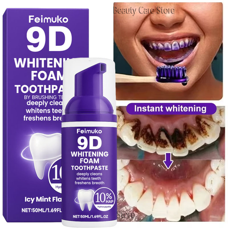 Purple Toning Shampoo - Mousse dentifrice blanchissante 9D Purple –