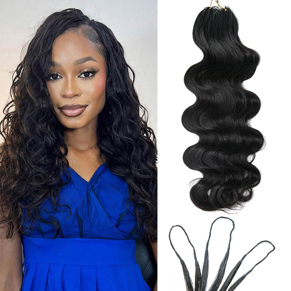 Feather Hair Extension - Pré-séparé 100% cheveux humains au Crochet