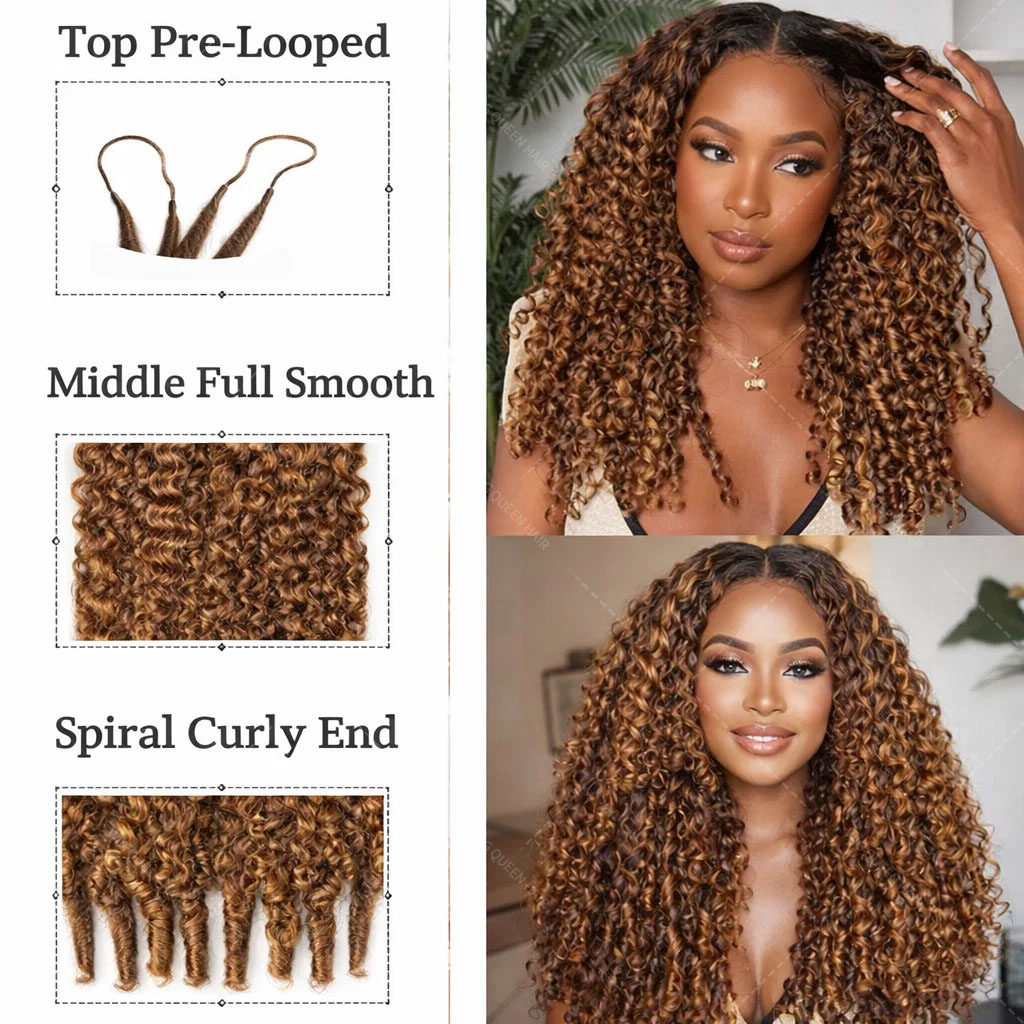 P427 Highlight Burmese Curly F - Feather Hair Extension avis et prix