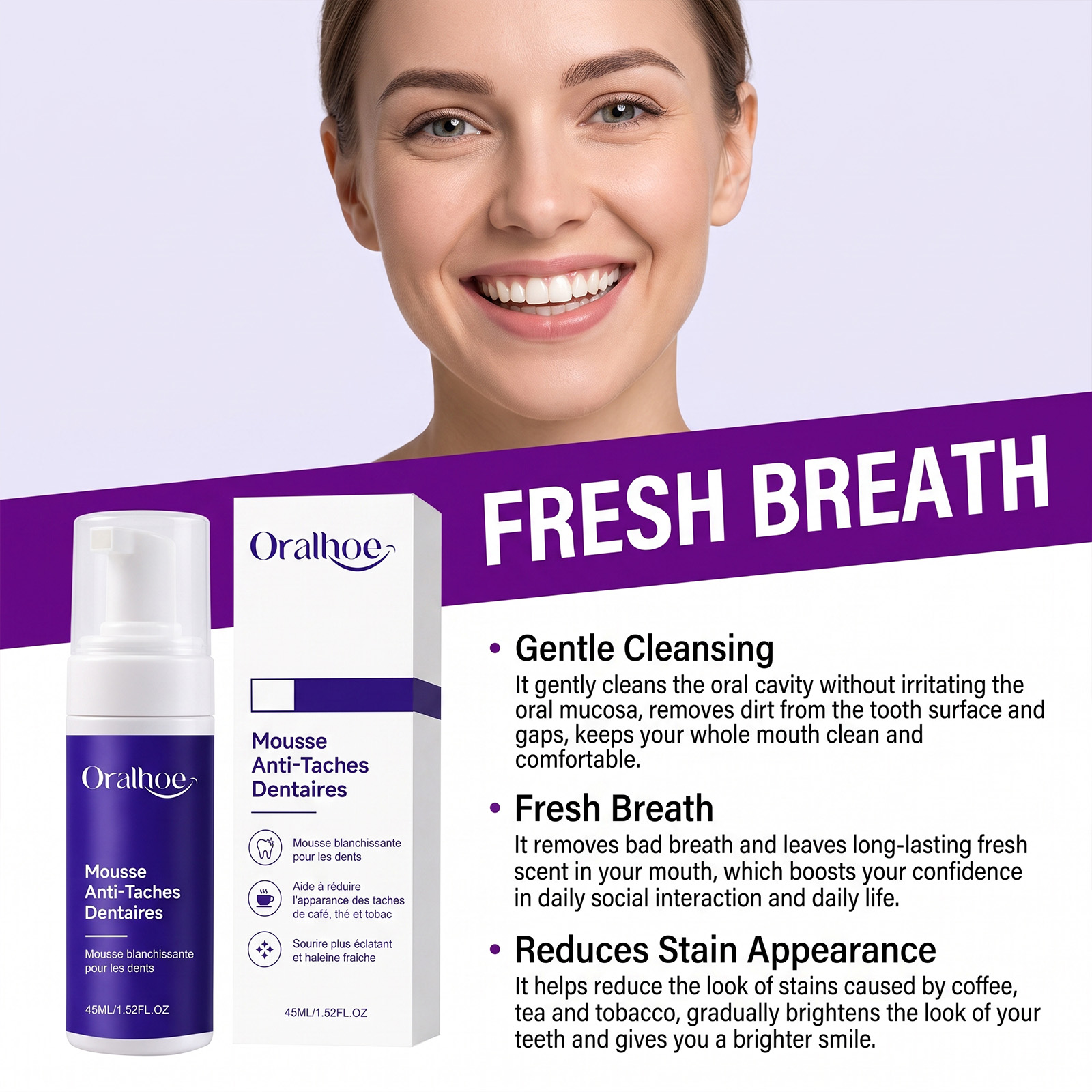 Mousse dentifrice violette bla - Purple Toning Shampoo avis et prix